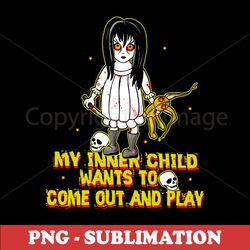 Ghoulie Girl Sublimation PNG - Unleash Your Inner Child - Instant Digital Download
