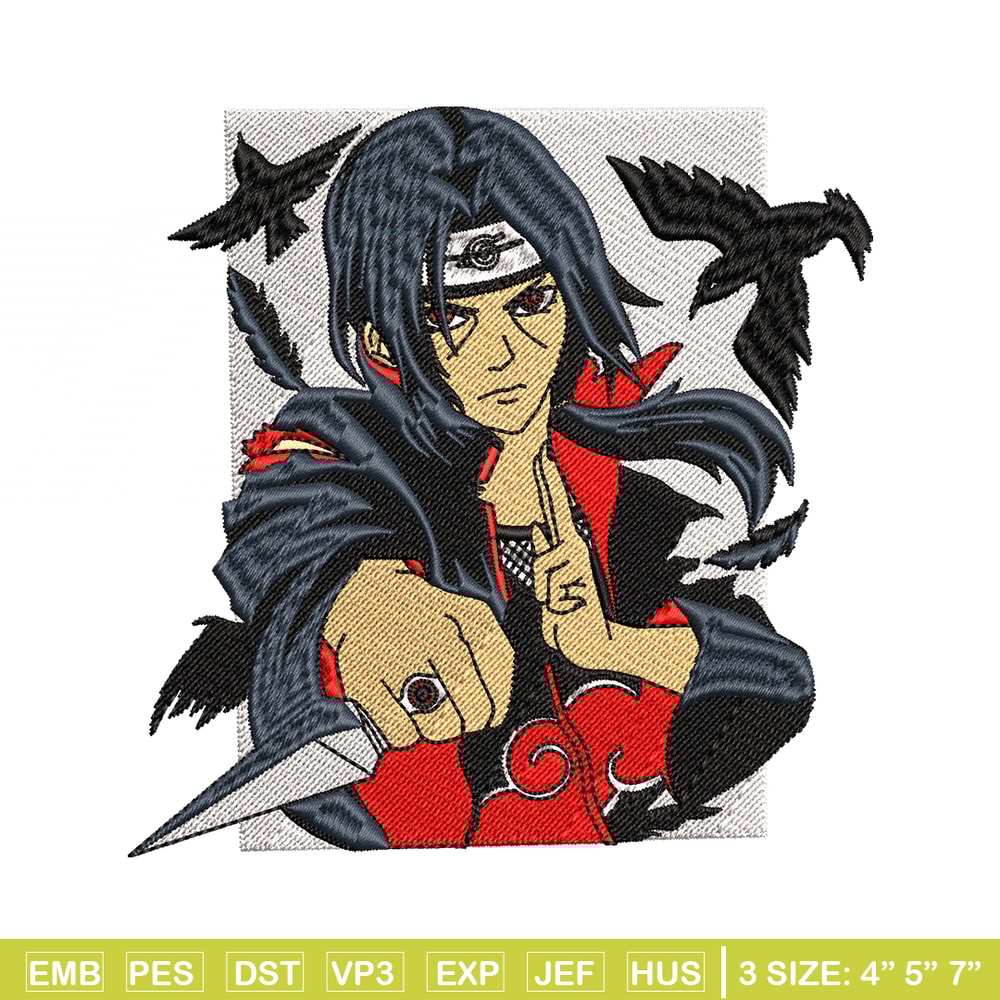Itachi knife embroidery design, Naruto embroidery, embroidery file, anime design, anime shirt, Digital download.jpg