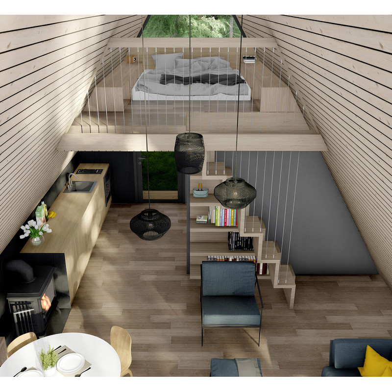 Modern A Frame Cabin, 21ft by 28ft, 590 sq. ft. Tiny House (4).jpg