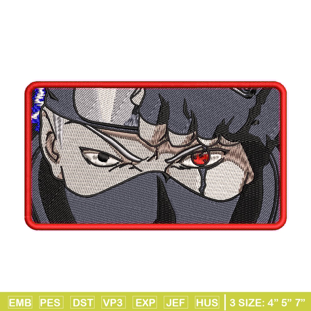 Kakashi Hatake eyes embroidery design, Naruto embroidery, anime design, logo design, anime shirt, Digital download.jpg