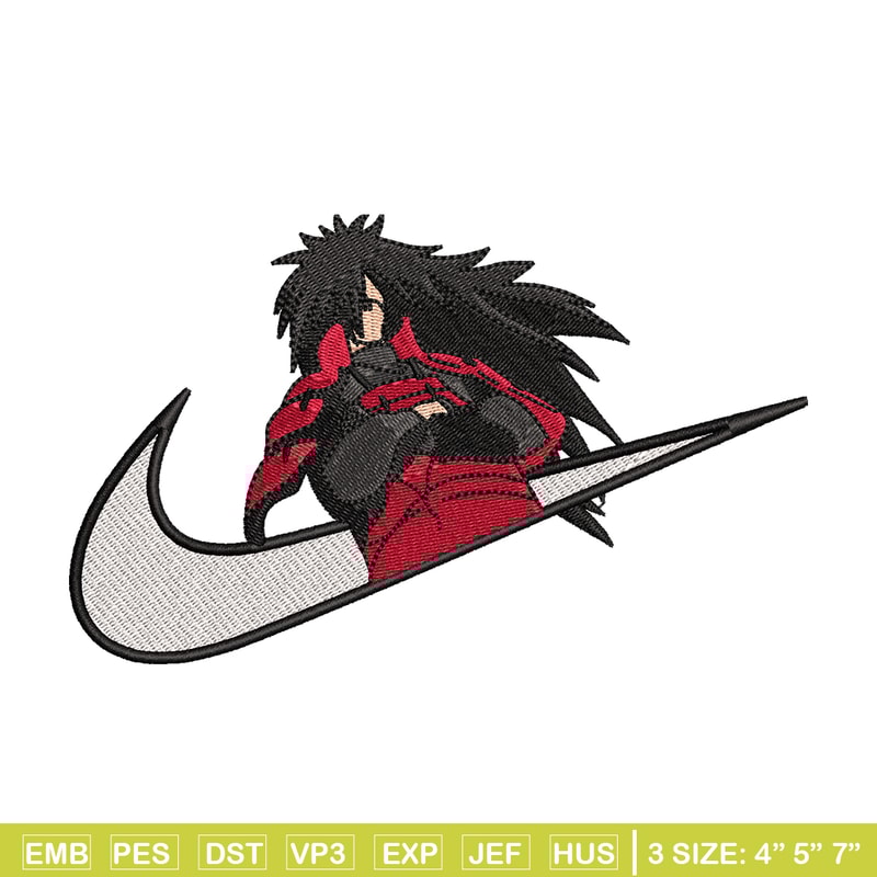 Madara Uchiha Nike embroidery design, Naruto embroidery, nike design, anime design, anime shirt, Digital download.jpg