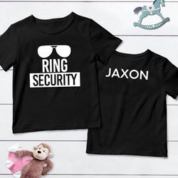 ring security shirt, custom ring security boys t-shirt, bridal party shirts, ring bearer shirt, custom ring security tee