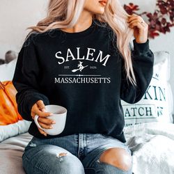 salem massachusetts sweatshirt, sanderson sisters sweatshirt, cute halloween shirt , halloween witch women's sweatshirt,