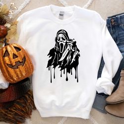 scream sweatshirt, horror shirt, halloween shirt, fall shirt, ghost scream shirt, horror gift, halloween gift, horror mo