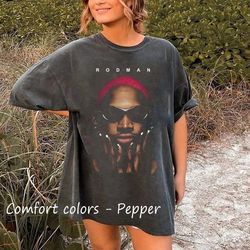 vintage dennis rodman t-shirt, dennis rodman shirt, dennis rodman comfort colors tee