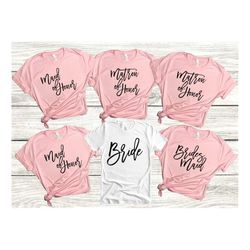 bridal party shirts, bachelorette party shirts, bridesmaid shirt, maid of honor shirt, matron of honor shirt, bride shir