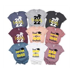 graduation crew shirt, high school grad tee,  graduate shirt, senior t-shirt, senior 2022 shirt, family graduation shirt