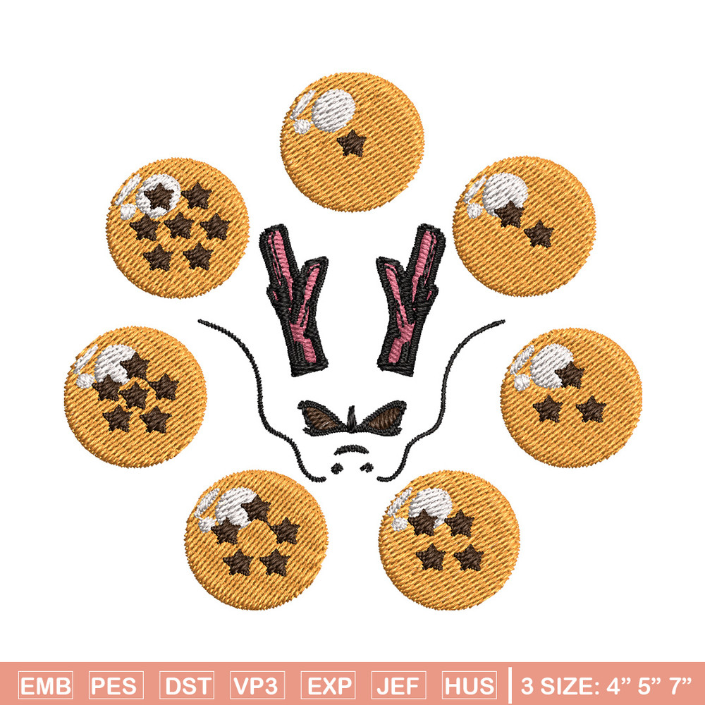 7 ball embroidery design, Dragonball embroidery, Anime design, Embroidery shirt, Embroidery file,Digital download.jpg