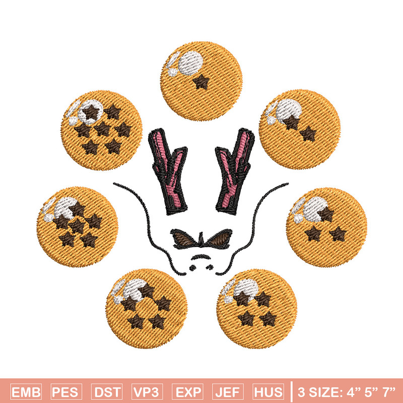 7 ball embroidery design, Dragonball embroidery, Anime design, Embroidery shirt, Embroidery file,Digital download.jpg