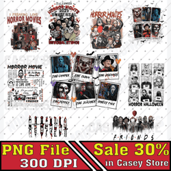 Horror Png Clipart Design Bundle, Horror Png Clipart Bundle, Halloween Png Bundle, Halloween Movie Png, Horror Chracters