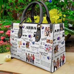 abba leather handbag, leather handbag, travel handbag