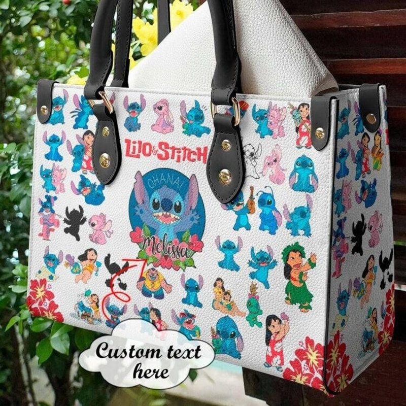 Lilo and Stitch Leather Handbag, Women Stitch Handbag,3D Stitch Bag, Personalized Leather bag,Love Disney ,Disney Handbag,Handmade Bag - 3.jpg