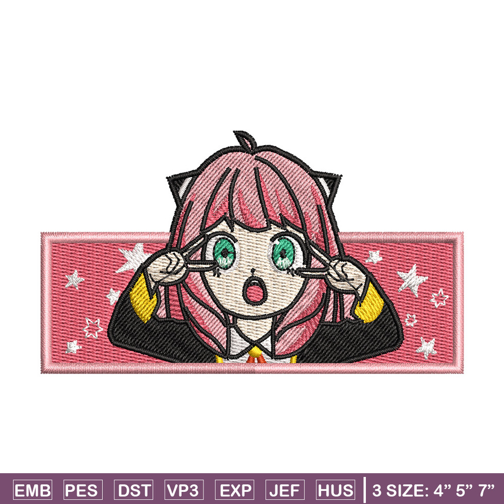 Anya box embroidery design, Spy family embroidery, Anime design, Embroidery shirt, Embroidery file, Digital download.jpg