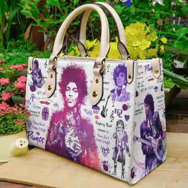 Prince Leather HandBag ,Prince Handbag Love Singer,Music Leather Bag,Travel handbag,Teacher Handbag,Handmade Bag,Custom Bag,Vintage Bags - 1.jpg