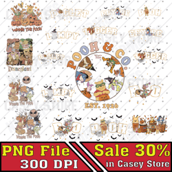 bundle bear and friends halloween png, cartoonland trick or treat png, halloween pumpkin png bundle, spooky vibes, png