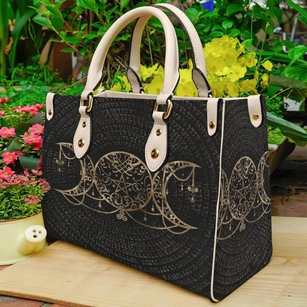 Triple Moon Witch Craft Purse Tote Bag Handbag,Women Handbag,Crossbody Bag,Personalized Leather bag,Elephant Shoulder Handbag,Handmade Bag - 1.jpg
