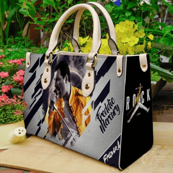 Vintage Freddie Mercury Leather Handbag, Freddie Mercury Bag, Singer Handbag, Love Freddie Mercury, Personalization Bag, Gift For Fan - 1.jpg