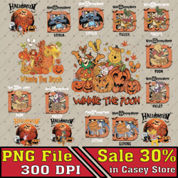 friends halloween png bundle, halloween pumpkin png bundle, cartoonland trick or treat png, spooky vibes, png files for