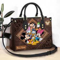 Vintage Mickey Leather HandBag,Mickey Handbag,Love Disney