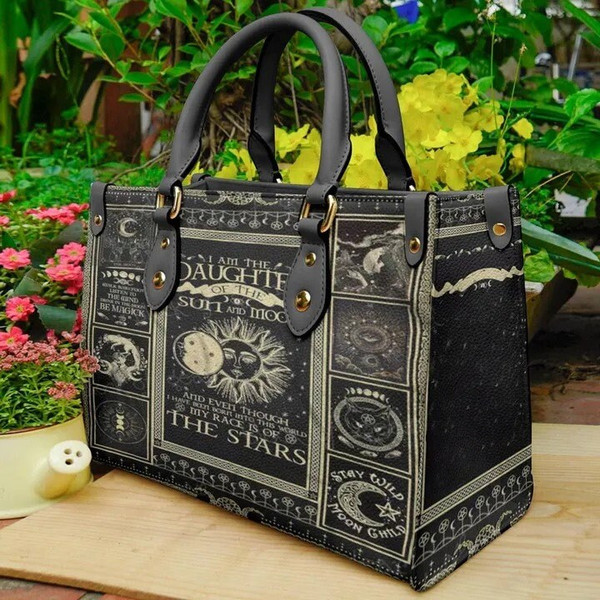 Wicca Leather HandBag,Magic Handbag, Wicca Leather Bag, Travel handbag, Teacher Handbag, Handmade Bag,Custom Bag,Vintage Bags - 2.jpg