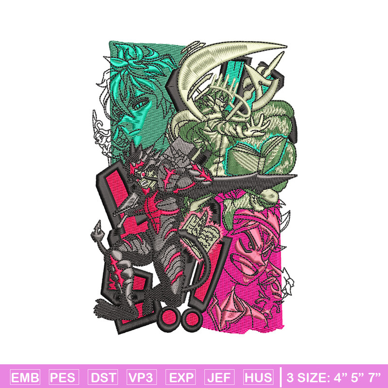 Asta form embroidery design, Black clover embroidery, Anime design, Embroidery shirt, Embroidery file, Digital download.jpg