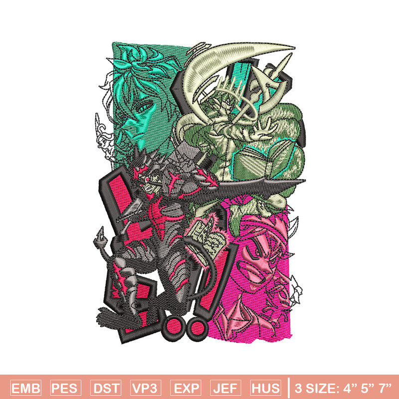 Asta form embroidery design, Black clover embroidery, Anime design, Embroidery shirt, Embroidery file, Digital download.jpg