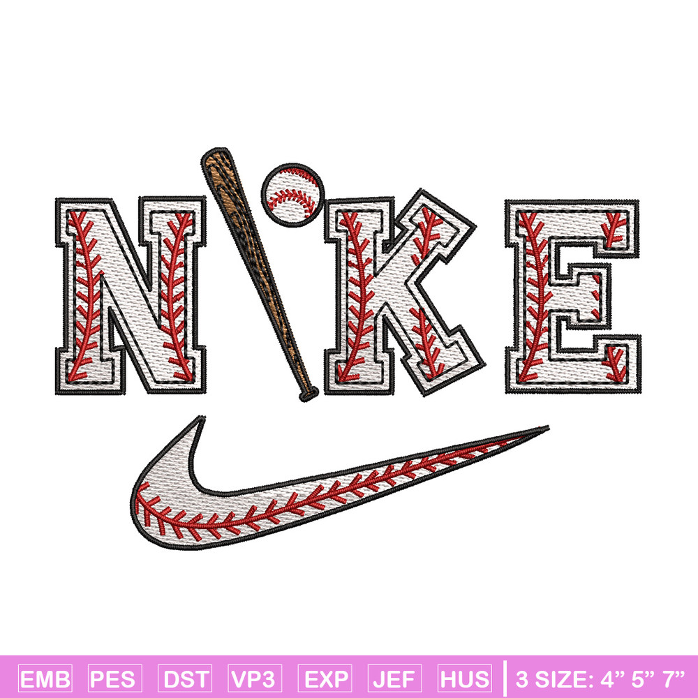 Baseball x nike embroidery design, Baseball embroidery, Nike design, Embroidery shirt, Embroidery file, Digital download.jpg