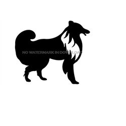 collie clipart image digital, dog breed vector image, dog silhouette, collie silhouette, dog clip art