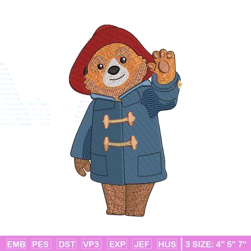 Bear hello embroidery design, Bear embroidery, Embroidery file, Embroidery shirt, Emb design, Digital download.jpg