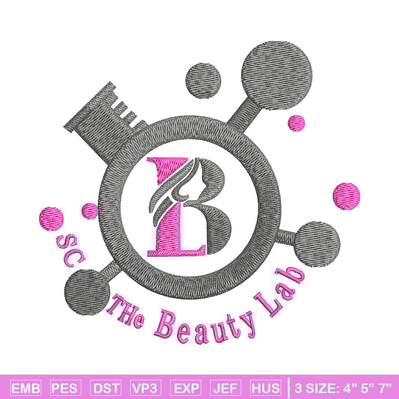 Beauty lab embroidery design, Logo embroidery, Embroidery file, Embroidery shirt, Emb design, Digital download.jpg