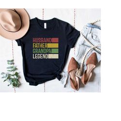 legend husband daddy grandpa shirt, happy fathers day shirt, grandpa crewneck, gift for dad, dada shirt, personalized fa