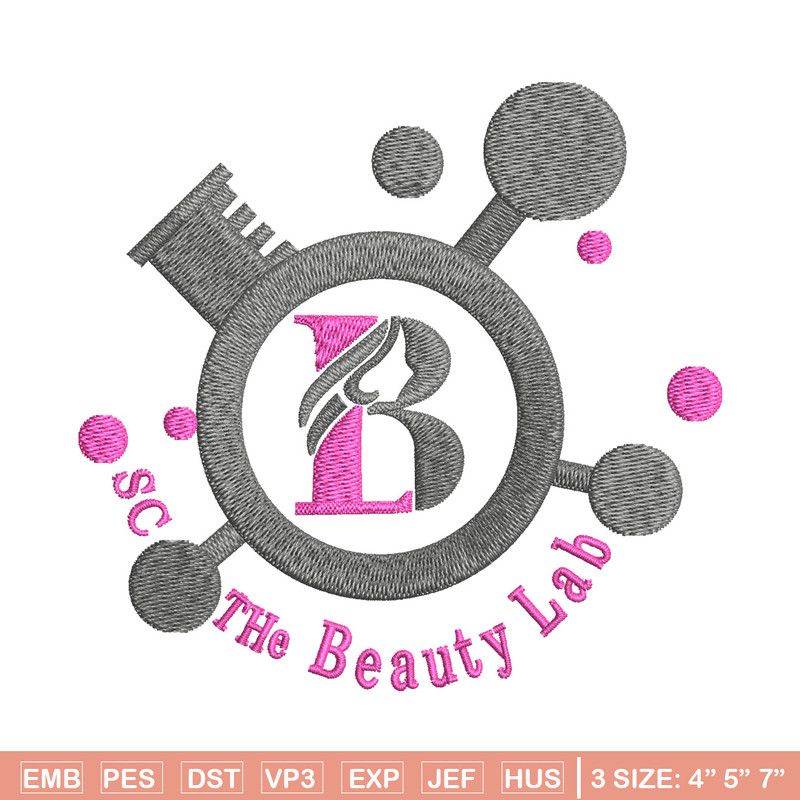 Beauty lab embroidery design, Logo embroidery, Embroidery file, Embroidery shirt, Emb design, Digital download.jpg