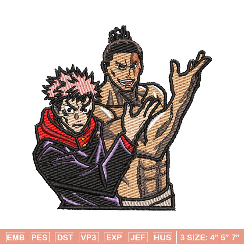 Best friends embroidery design, Jujutsu embroidery, Anime design, Embroidery shirt, Embroidery file, Digital download.jpg