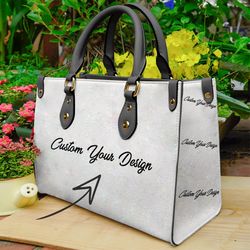 Personalized Leather Handbag, Custom Women Bag, Personalized Leather Bag