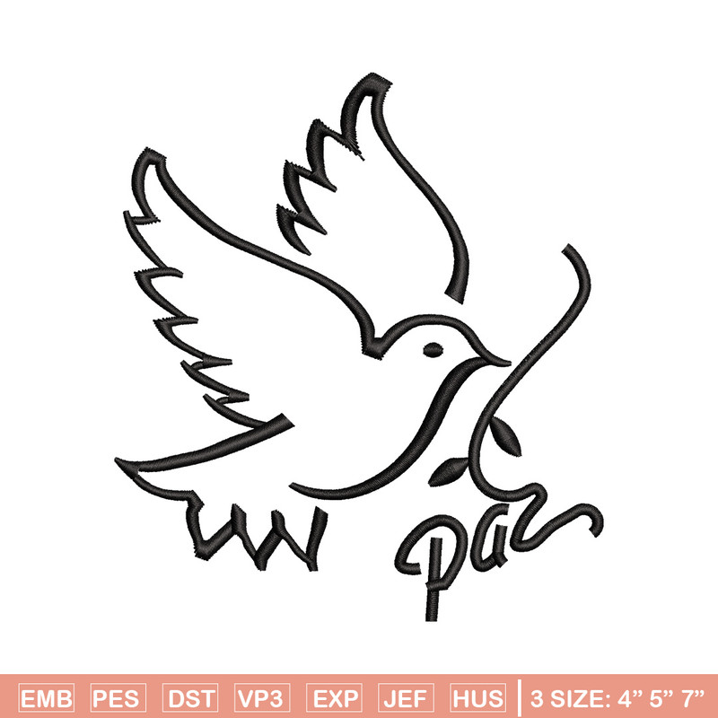 Bird logo embroidery design, Bird embroidery, Embroidery file, Embroidery shirt, Emb design, Digital download.jpg