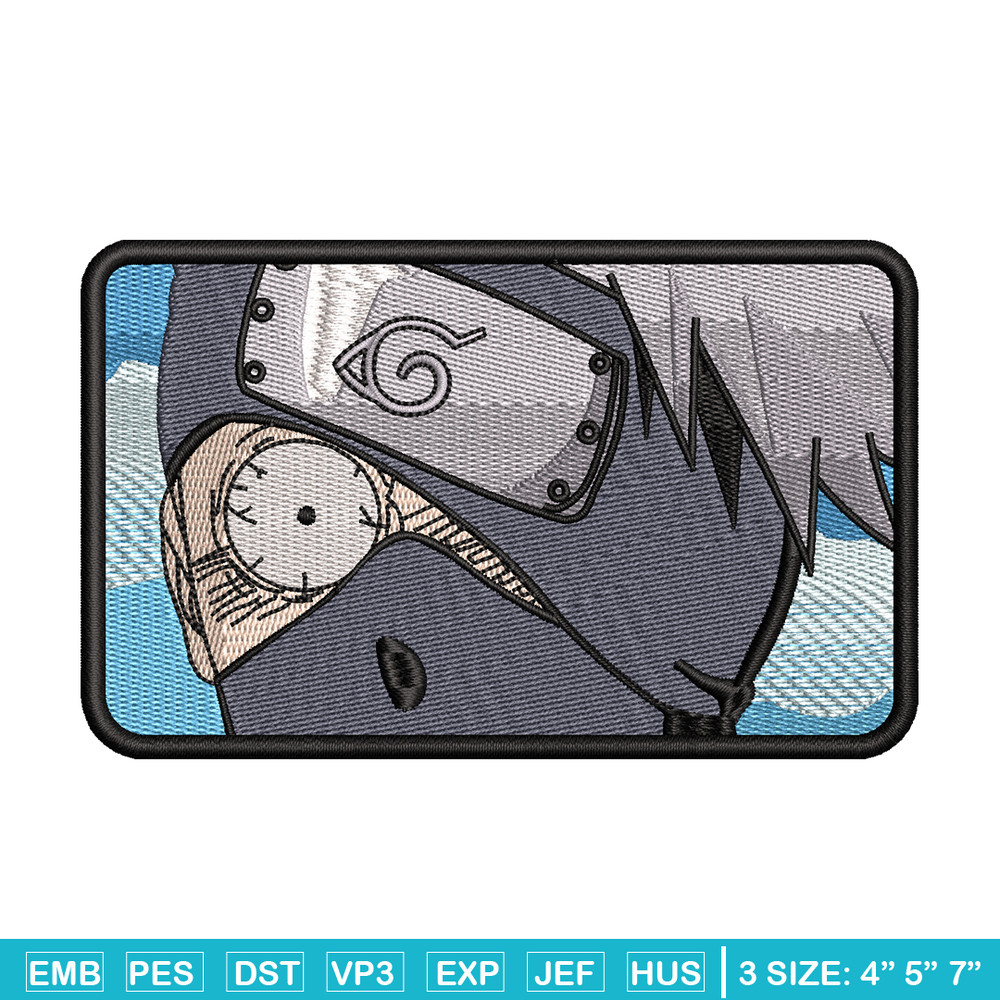 Kakashi funny embroidery design, Naruto embroidery, anime design, logo design, anime shirt, Digital download.jpg