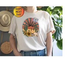 desert shirt, cactus plants, cactus shirt, adventure shirt, arizona shirt, cactus scene shirt, western desert sweatshirt