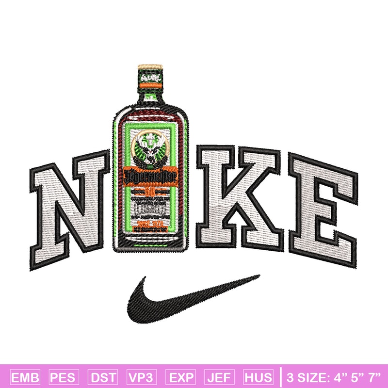 Bottle x nike logo embroidery design, Nike embroidery, Embroidery file, Embroidery shirt, Nike design, Digital download.jpg
