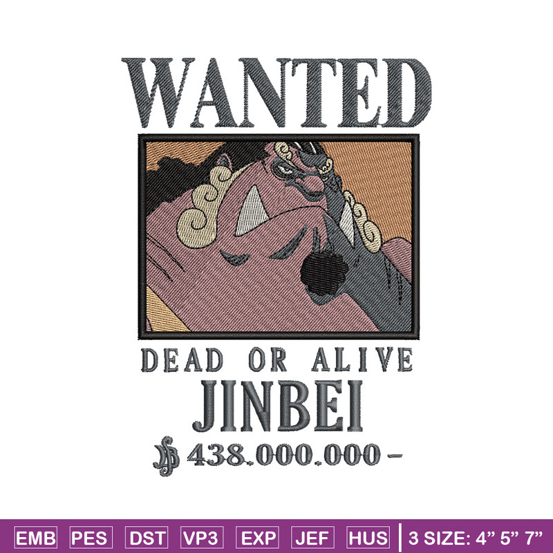 Bounty jinbei embroidery design, One piece embroidery, Anime design, Embroidery shirt, Embroidery file,Digital download.zip.jpg