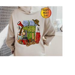 camping hoodie, camping backpack hoodies, hiking hoodie, adventure hoodie, backpaking nature lover gift, explore hoodie,