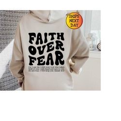 faith over fear hoodie, faith hoodie, bible verse sweatshirt, christian apparel hoody, gift for christian, christian shi