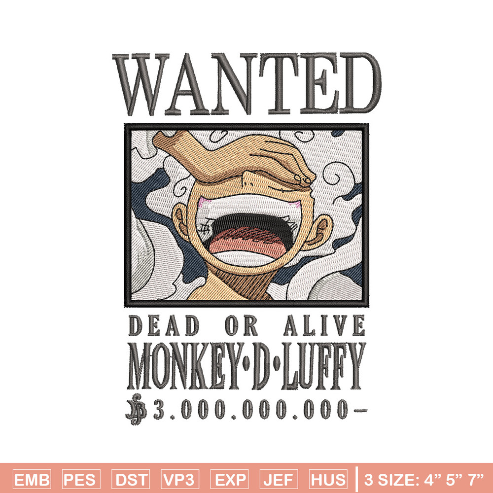 Bounty joyboy embroidery design, One piece embroidery, Anime design, Embroidery shirt, Embroidery file,Digital download.zip.jpg