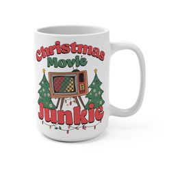 christmas movies mug, cute christmas mug