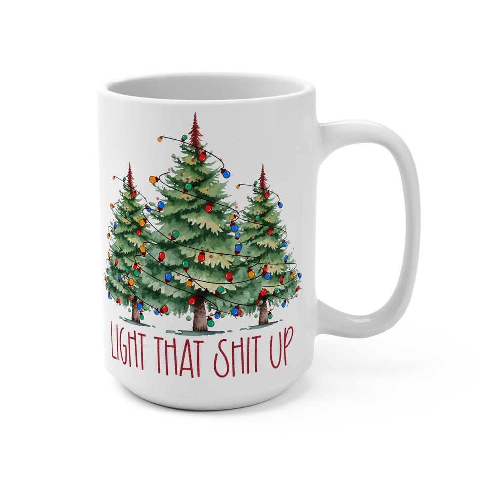 Christmas Mug, Light that Up Mug, Cute Christmas Mug, Festive Mug, Holiday Mug, Cocoa Mug, Hot Chocolate Mug, Christmas Tree Mug, Santa Mug - 1.jpg