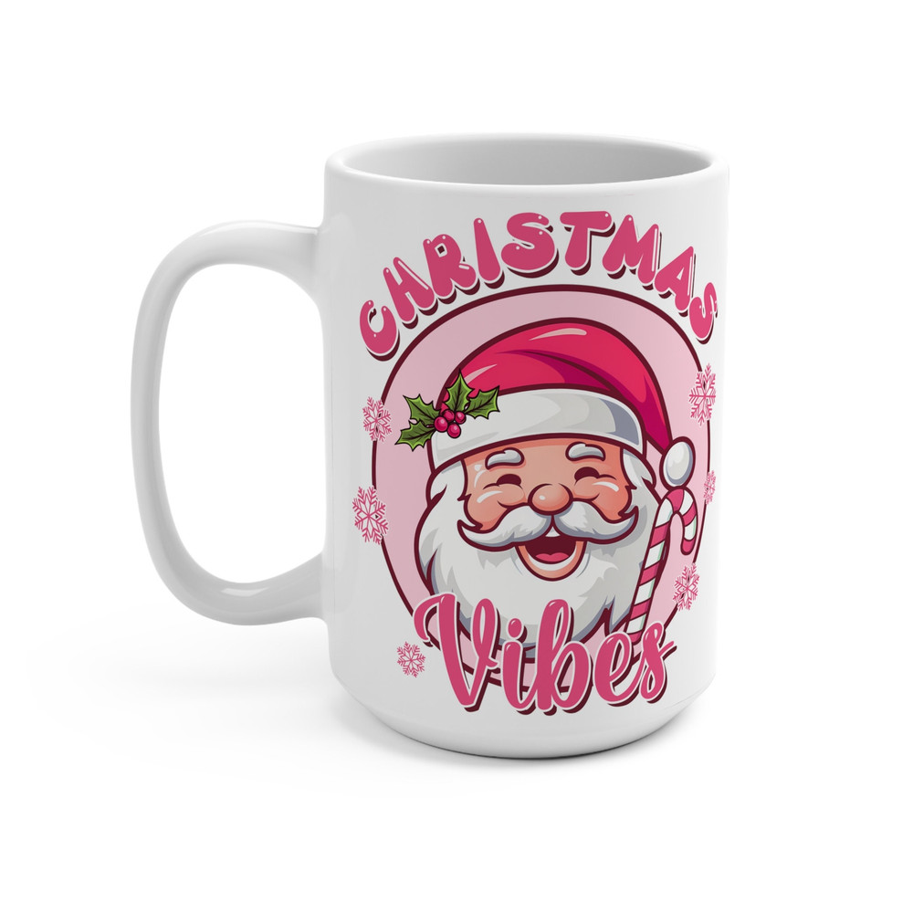 Christmas Vibes Mug, Doodles Mug, Cute Christmas Mug, Festive Mug, Holiday Mug, Cocoa Mug, Hot Chocolate Mug - 3.jpg
