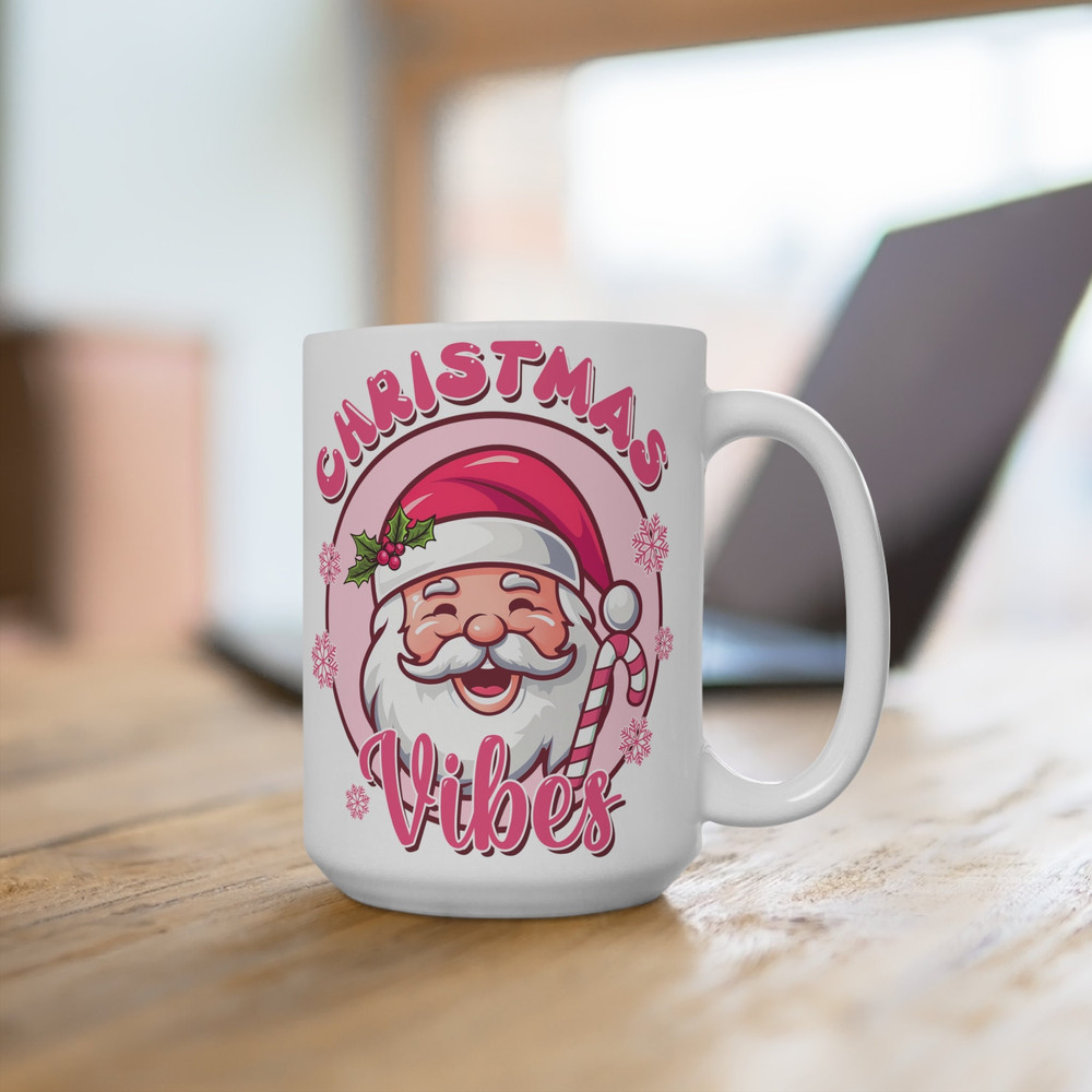 Christmas Vibes Mug, Doodles Mug, Cute Christmas Mug, Festive Mug, Holiday Mug, Cocoa Mug, Hot Chocolate Mug - 4.jpg