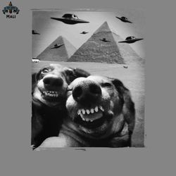 funny dog selfie alien ufo invasion pyramid egypt giza meme png