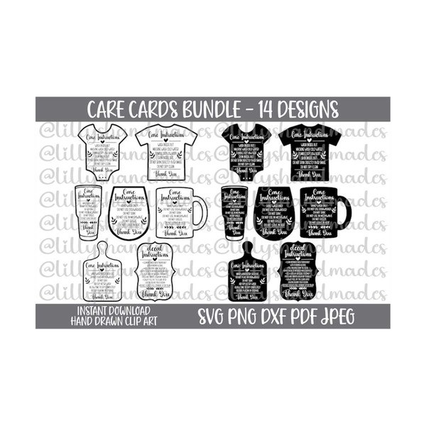 Care Cards Svg Bundle, Care Instructions Svg, Tumbler Care C - Inspire  Uplift