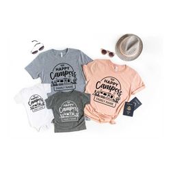 happy camper shirt, family road trip shirt family shirts, custom camper shirt, nature lover shirt, matching camping shir