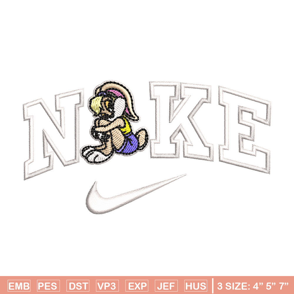 Bunny lady nike embroidery design, Cartoon embroidery, Embroidery file, Embroidery shirt, Emb design, Digital download.jpg